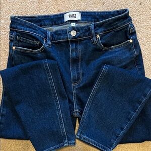 PAIGE Women's Deep Indigo Skinny Jeans Horton Ankle 28’ inseam, size 31